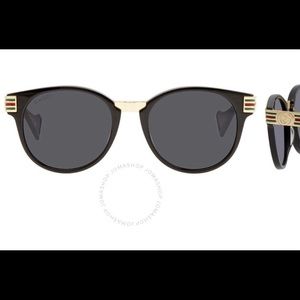 Gucci 
Grey Round 50mm Sunglasses GG0586S-001